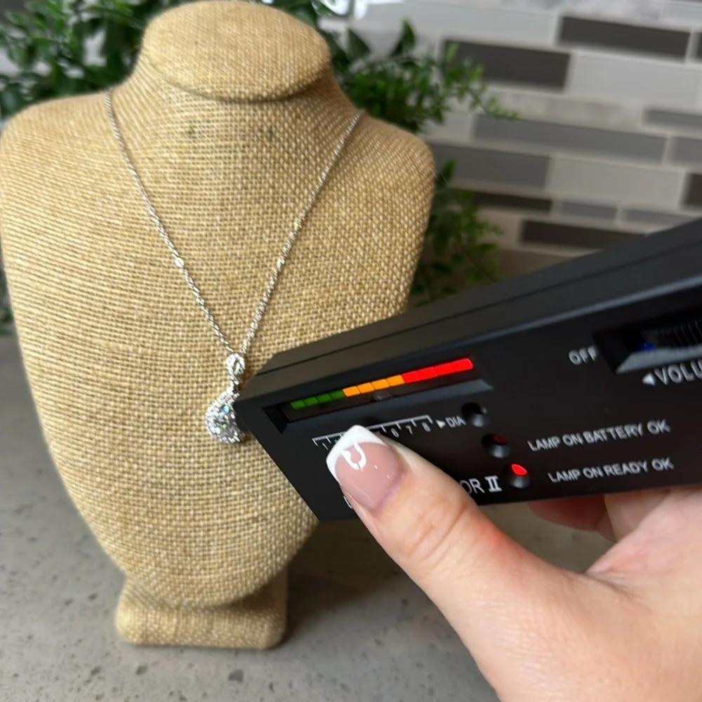 MOISSANITE - #107 WLX-020 2.0 CTW Tear Drop Necklace - Picture 6 of 6